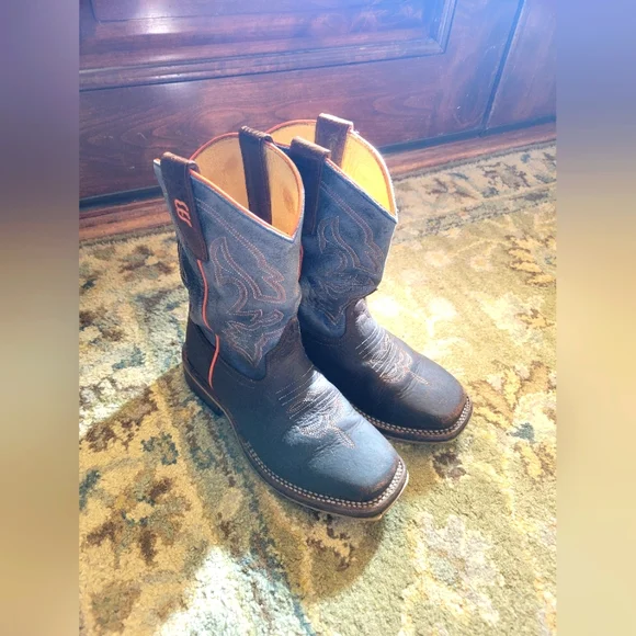 Anderson Bean Brown and Blue Cowboy Western Boots Kids - Picture 7 of 7